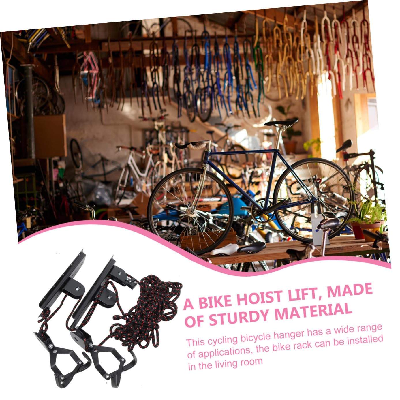 Yardwe Gancio per Bici da Montare Parete e Soffitto Resistente e Durevole per Garage e Interni per Riporre Biciclette Facilmente