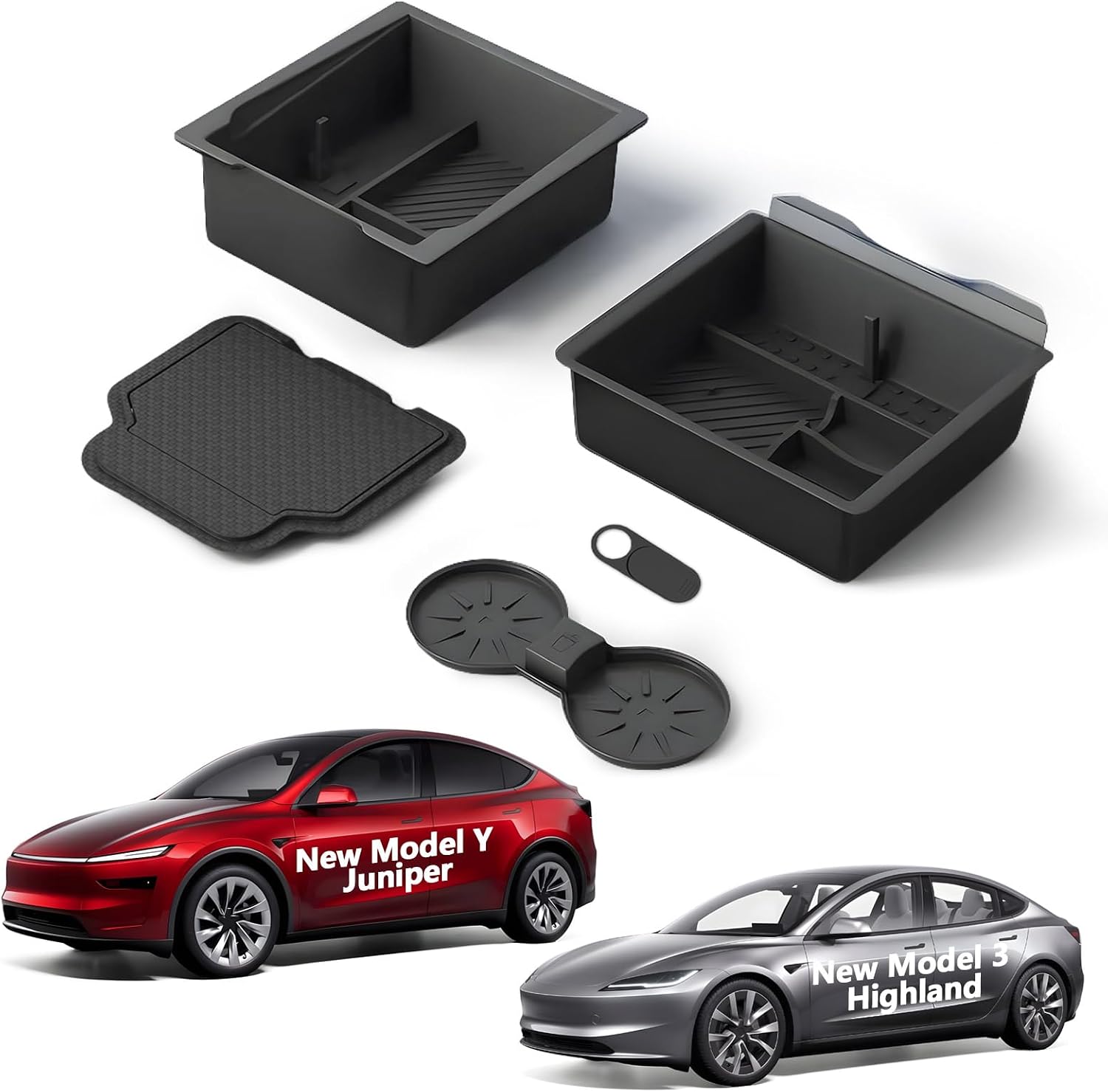 5PCS Center Console Organizer for Tesla Model Y Juniper & Model 3 Highland