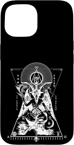 Miniatura 10 de iPhone 13 Pro Max BAPHOMET - Como arriba y abajo - Funda de geometría sagrada oculta