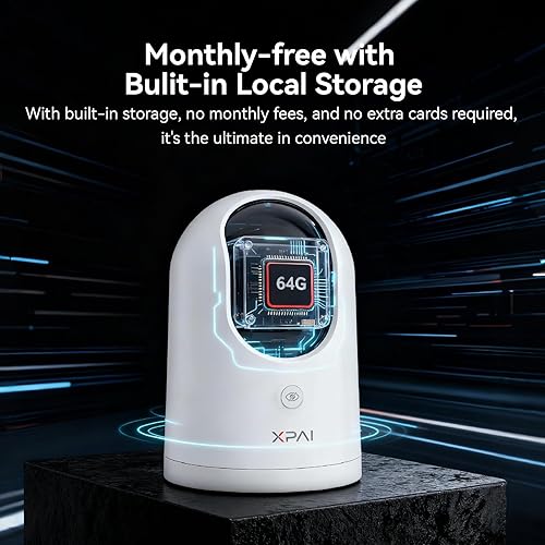 Miniatura 4 de Cámara de seguridad 4K, la primera de la industria con almacenamiento integrado sin tarifas mensuales, cámara de interior inalámbrica, cámara para