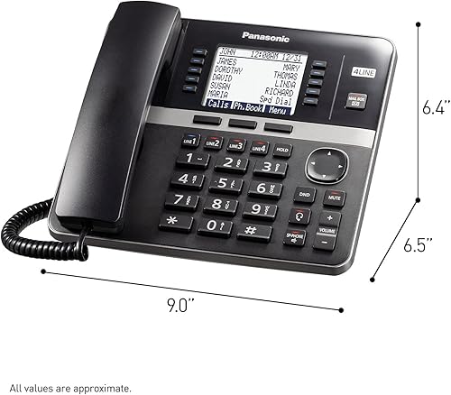 Miniatura 7 de Panasonic KX-TGWA40B - Teléfono de oficina, extensión con cable para conectar de forma inalámbrica a la estación base expandible - KX-TGWA40B (negro)