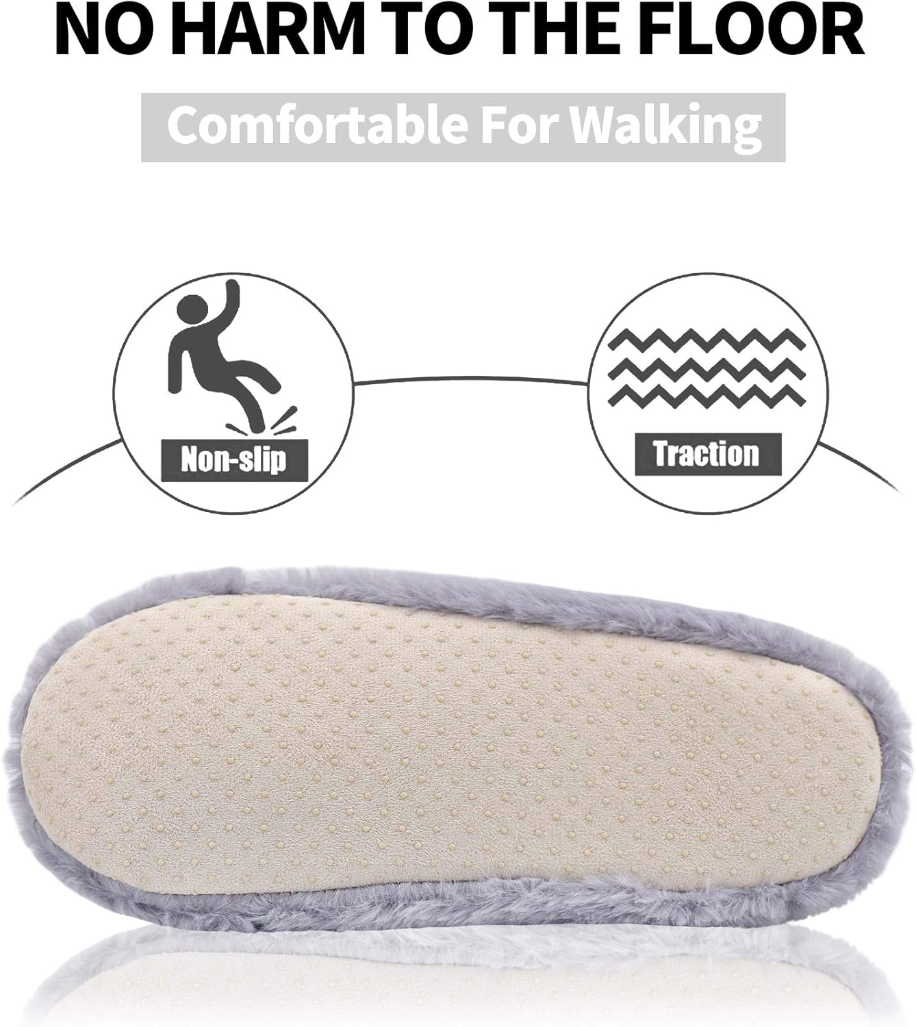 DICUIRD Womens Slipper Socks Low Cut Comfy&Warm Animal Non-skid Bedroom Slippers - Image 4