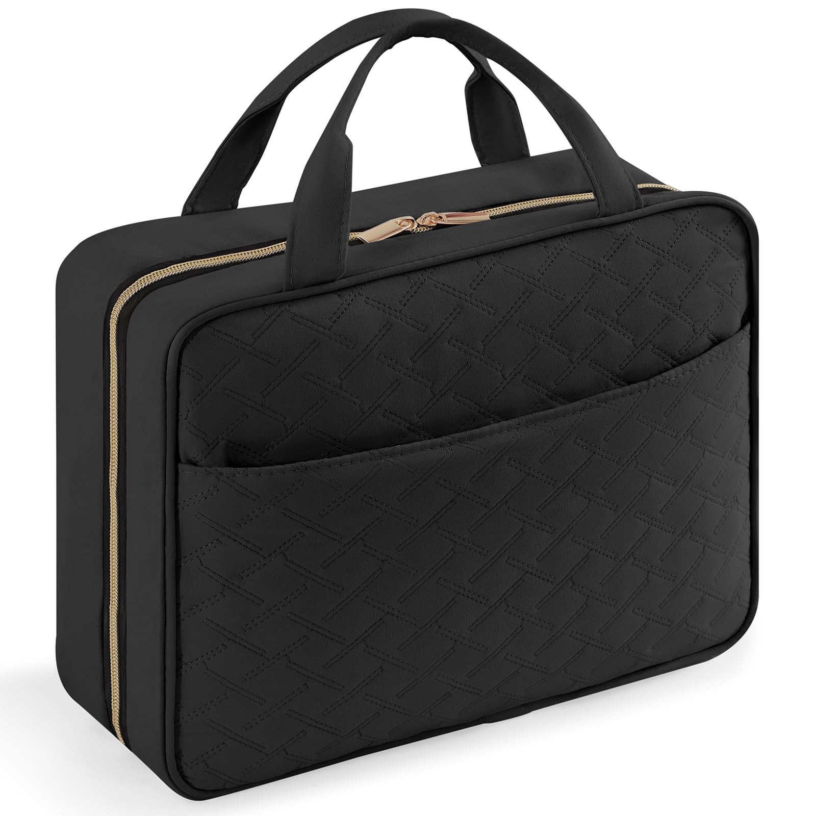 Lifewit Reise Kulturbeutel Damen, große Reise Kosmetiktasche Kulturtasche zum Aufhängen Organizer für Frauen, transparente Schminktasche mit hängendem Haken für Behälter, Groß,Schwarz