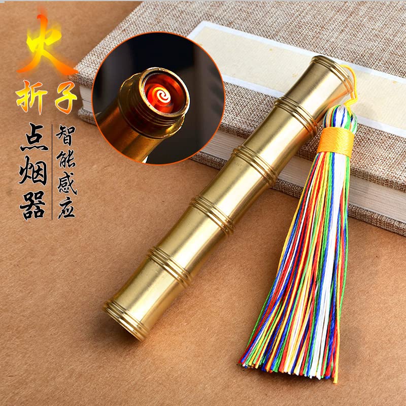 xiexuelian Brass fire Folding Electronic igniter Smart Portable Men?????????????????????????? 1Pcs(?????-??? 1Pcs(????)