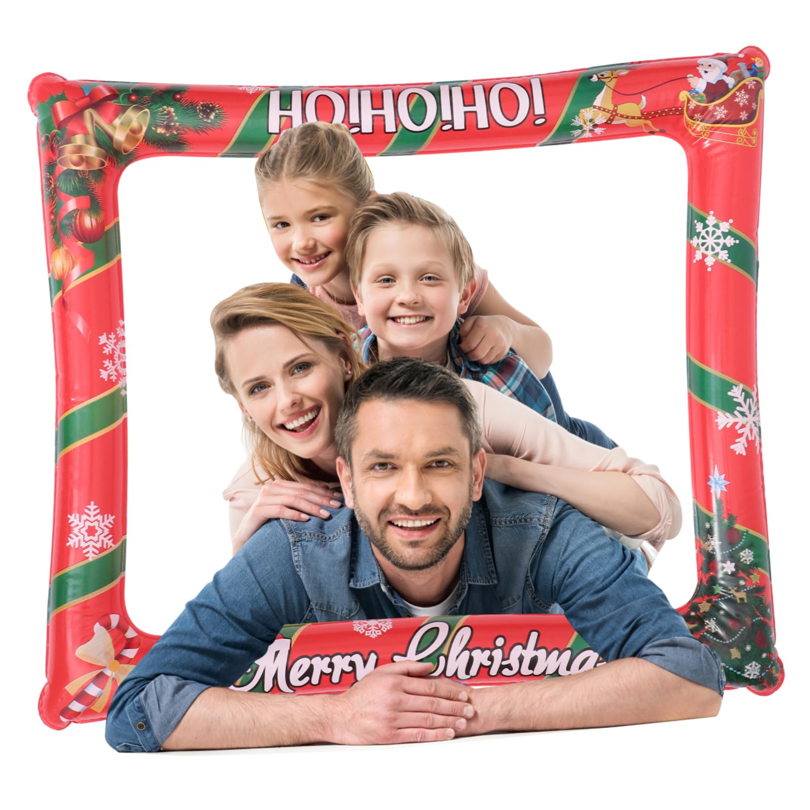4 Stück Requisiten für Weihnachtsfotos Partydekoration für das Neue Jahr Weihnachtsfotografie Requisite weihnachtsdeko aufblasbarer fotorahmen Requisiten fotografieren das Haustier