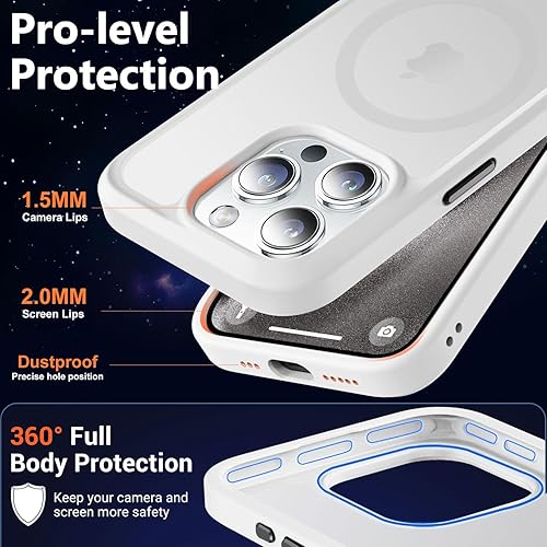 Vista 435 de MOCCA - Funda magnética resistente para iPhone 11 de 6.1 pulgadas, compatible con MagSafe, protector de pantalla de vidrio + protector de lente