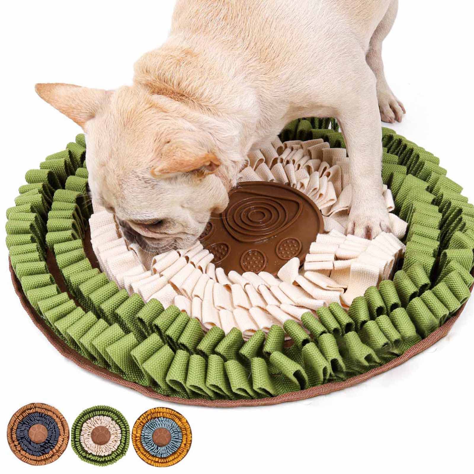 PANGBOER Rompecabezas interactivo para perros, alimentador lento con alfombrilla para lamer, mejora la inteligencia para cachorros, tapete de forraje de 48 x 48 cm