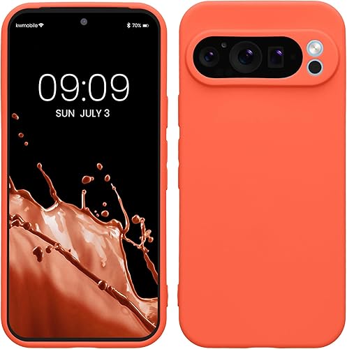 Miniatura 225 de kwmobile Funda compatible con Google Pixel 9 Pro - Funda protectora delgada de TPU para teléfono - Acabado mate suave - Negro mate NEGRO MATE,Piedra