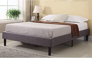 Modern Life Modern Grey Linen Fabric Platform Bed Twin - coolthings.us