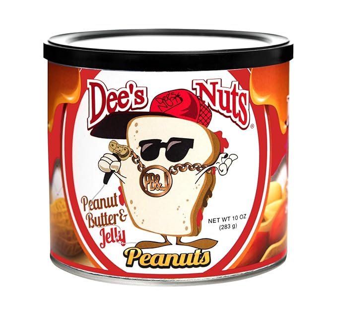 Dee's Nuts Peanut Butter Jelly Flavored Gourmet Peanuts (10 oz) Grocery & Gourmet