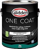 Vista 8 de Glidden Pintura interior + imprimación: gris/plata antigua, una capa, plana, 1 galón