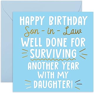 Central 23 - Funny Birthday Card for Him - 'Happy Birthday Son-In-Law' - Happy Birthday Card - Son-in-law Birthday Card - Cheeky Greeting Card for Him - Comes with Fun Stickers