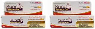 Sunclip Advance Gel Silicone Sunscreen Gel SPF 50 - (60gm)-Pack of 2 Price In India