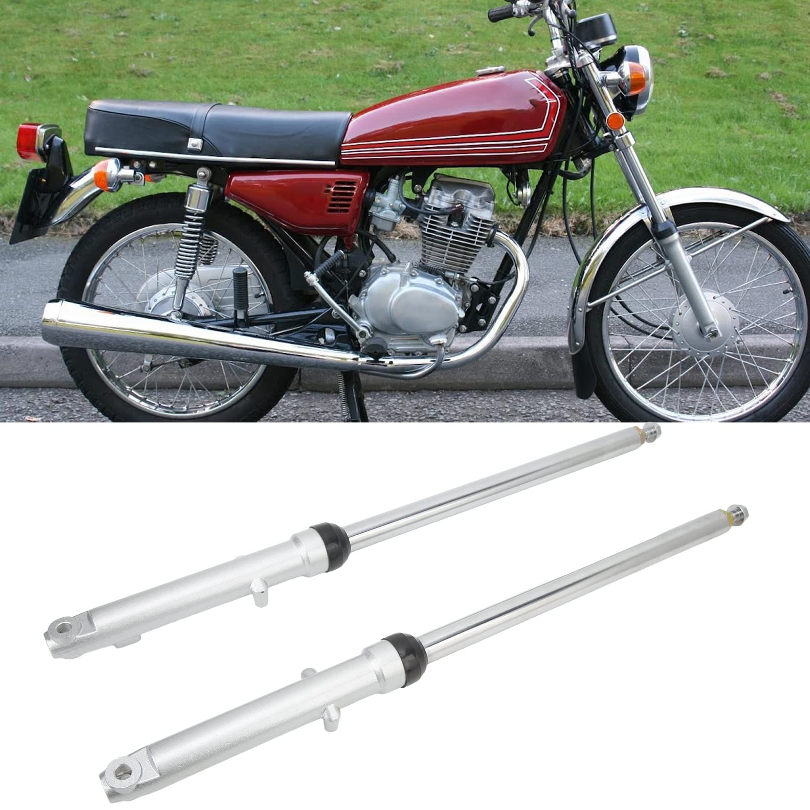 Para 670mm Przednie Widelce Wstrząsy Amortyzatory Motocyklowe Stop Metali do CG125 Aluminiowe Przednie Zawieszenie Amortyzatory Przednie Widelce Wstrząsy Przednie Rurki