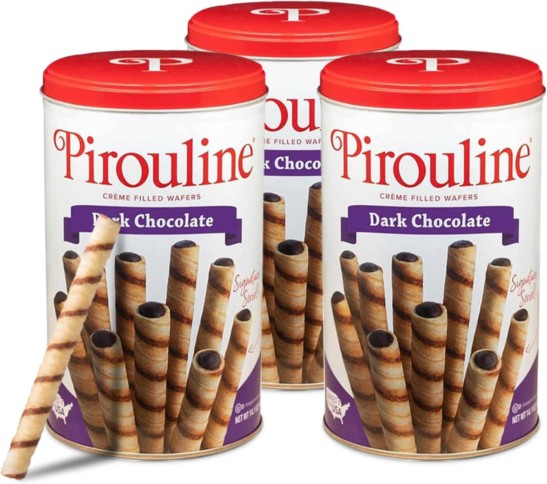 Pirouline Rolled Wafers – Dark Chocolate – Rolled Wafer Sticks, Crème Filled ...