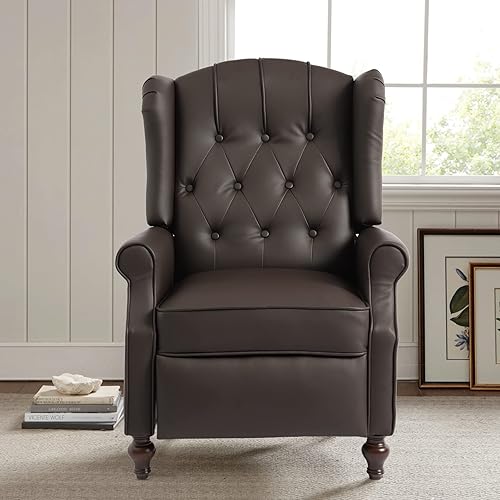 Miniatura 6 de Elizabeth - Silla reclinable Wingback, silla reclinable tapizada con calefacción de masaje por vibración, bolsillos laterales, sillas reclinables de