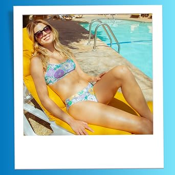 Sporti Swimsuits Bikini Tops for Women, Double Cross & Round Neckline, Swim Top Bathing Suits, Women Bralette Swim Top