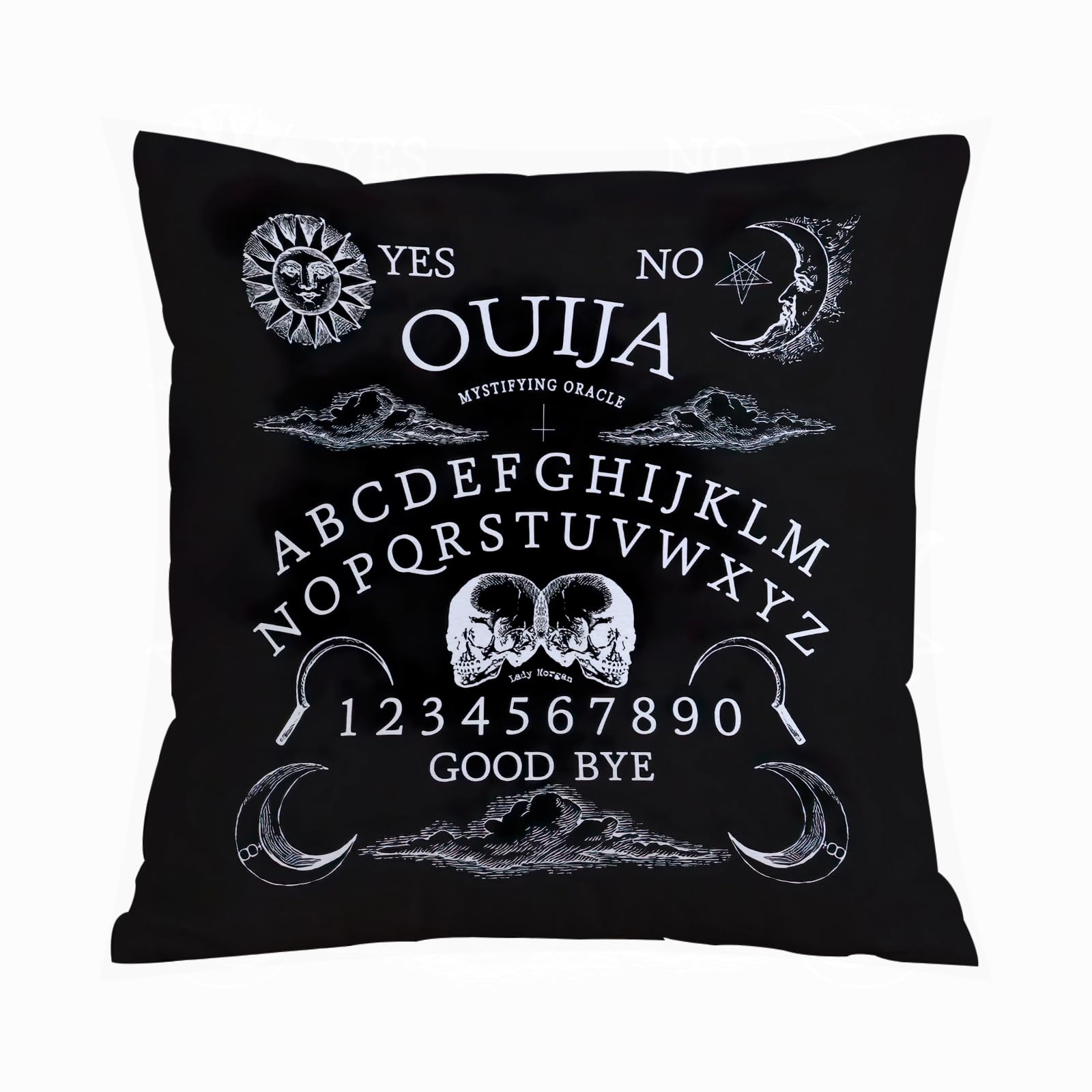 AELKSP Cushion Cover Decorations Pillow Cover Home for Livingroom Couch Sofa Decor Throw Pillow Case Gifts,vector illustration of a Ouija board... planchette can be moved around,16x16 in