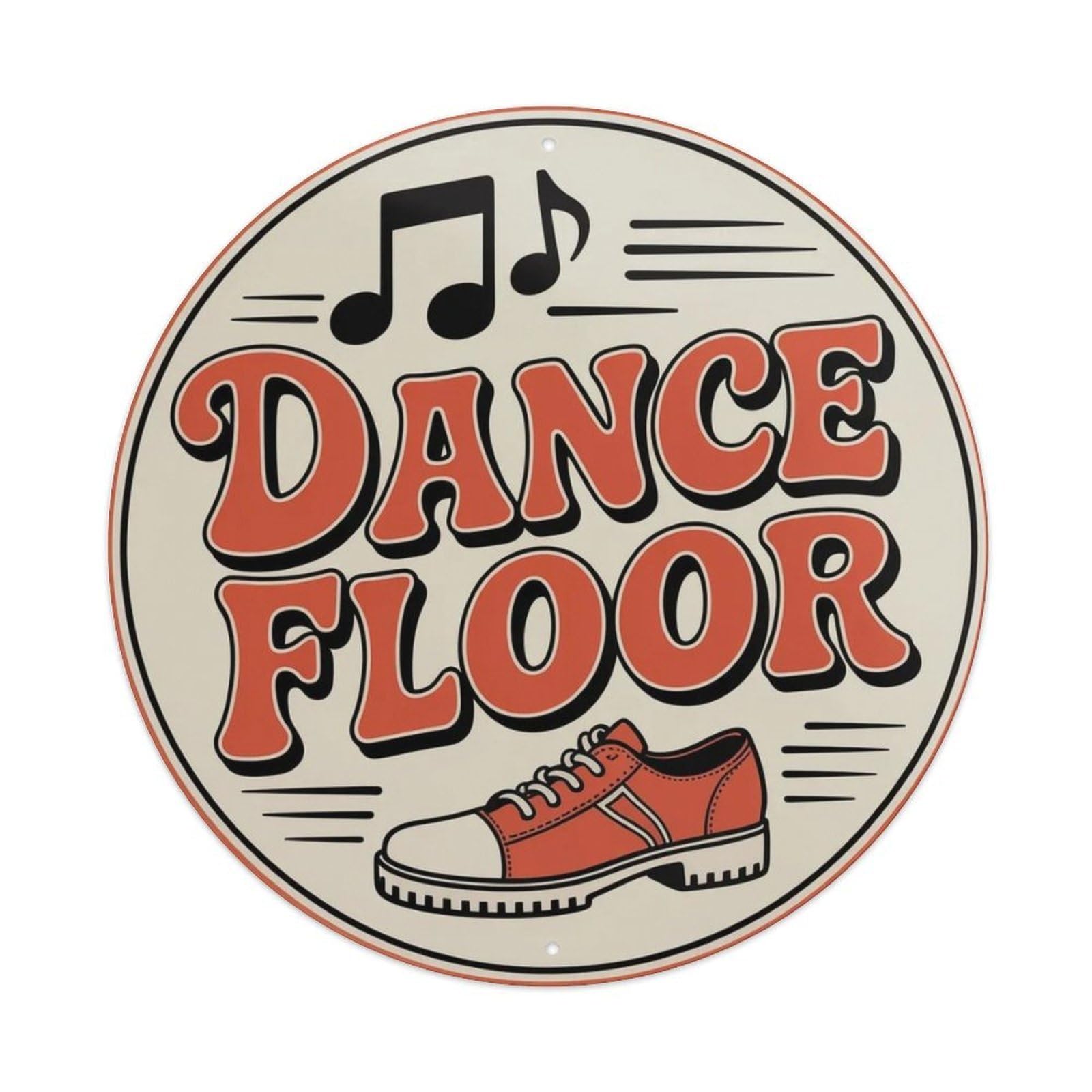 Dance Floor Retro 70s Metal Tin Sign Plaque
