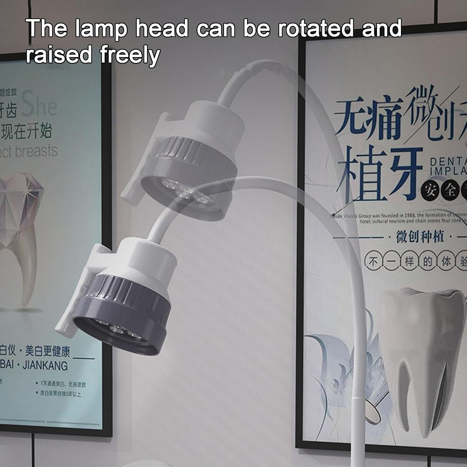 5W Exam Light Medical with Mobile Base and Wheels,for Outpatient
