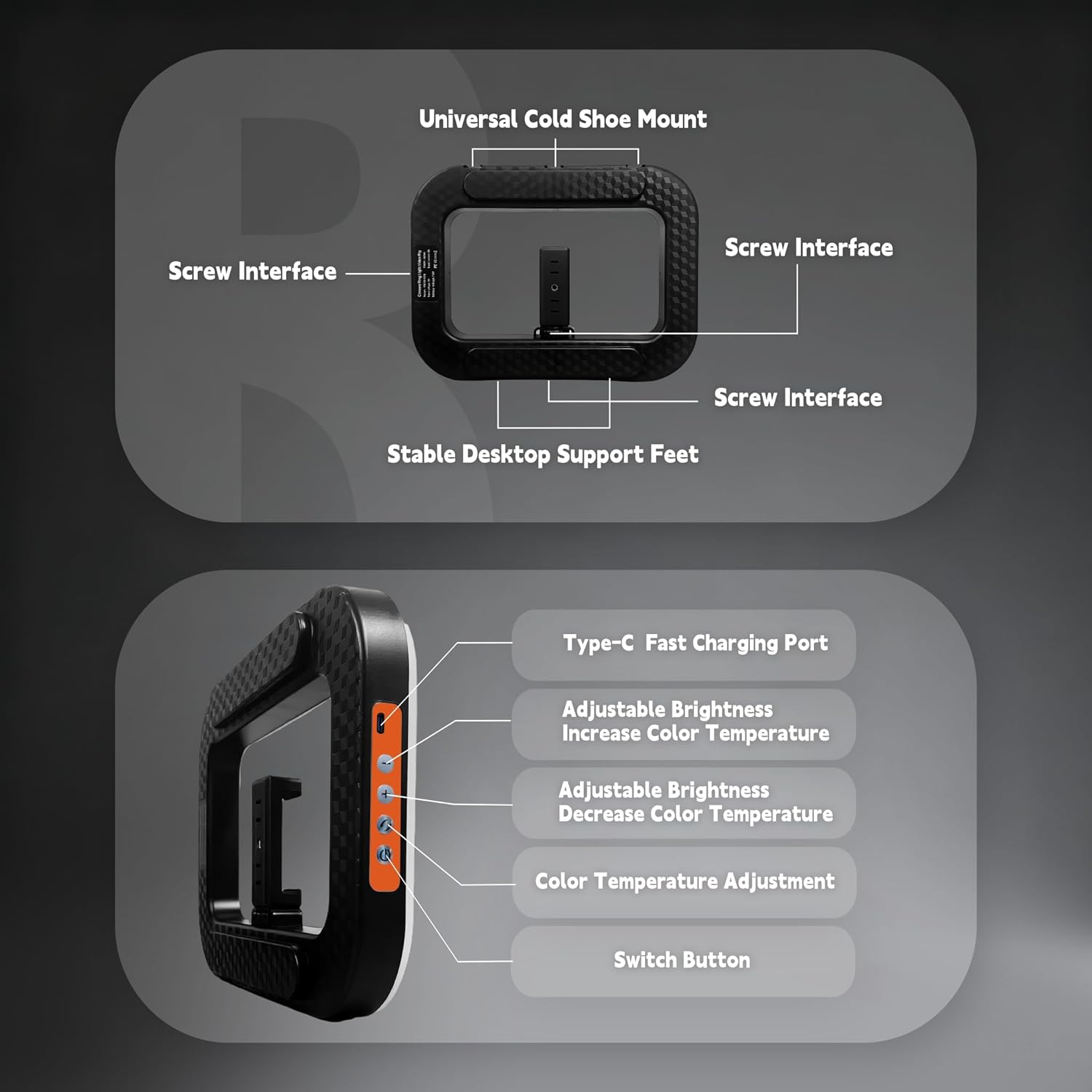 Handheld RGB Ring Light – 3 Color Temperatures & Full Color Modes, Rechargeable Fill Light for Phone Camera, YouTube TikTok Video, Makeup