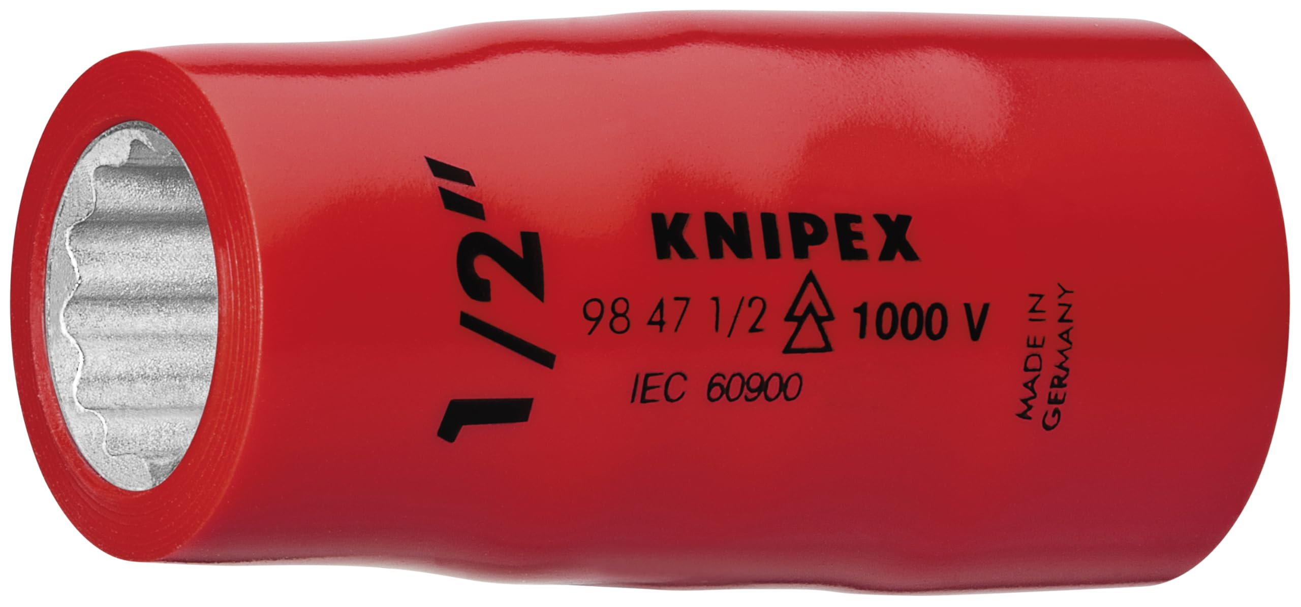 Douille hexagonale Knipex 98 47 1/2 isolée 1000V pour travaux sous tension en toute sécurité