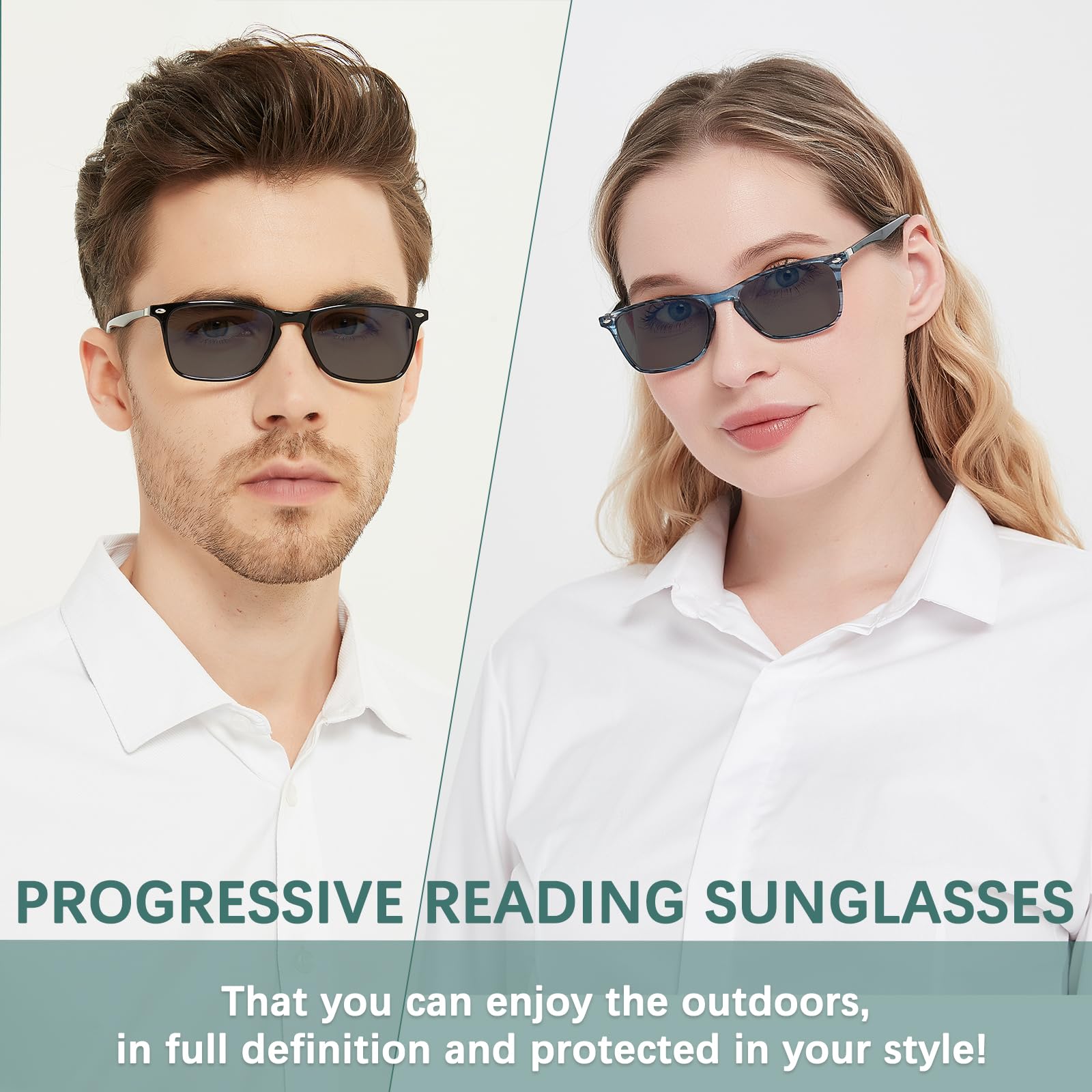 Sumkyle 3 Pack Progressive Multifocal Reading Sunglasses for Women Men UV Protection Trifocal Sun Readers with Spring Hinge (Sun 3 Mix,1.50)