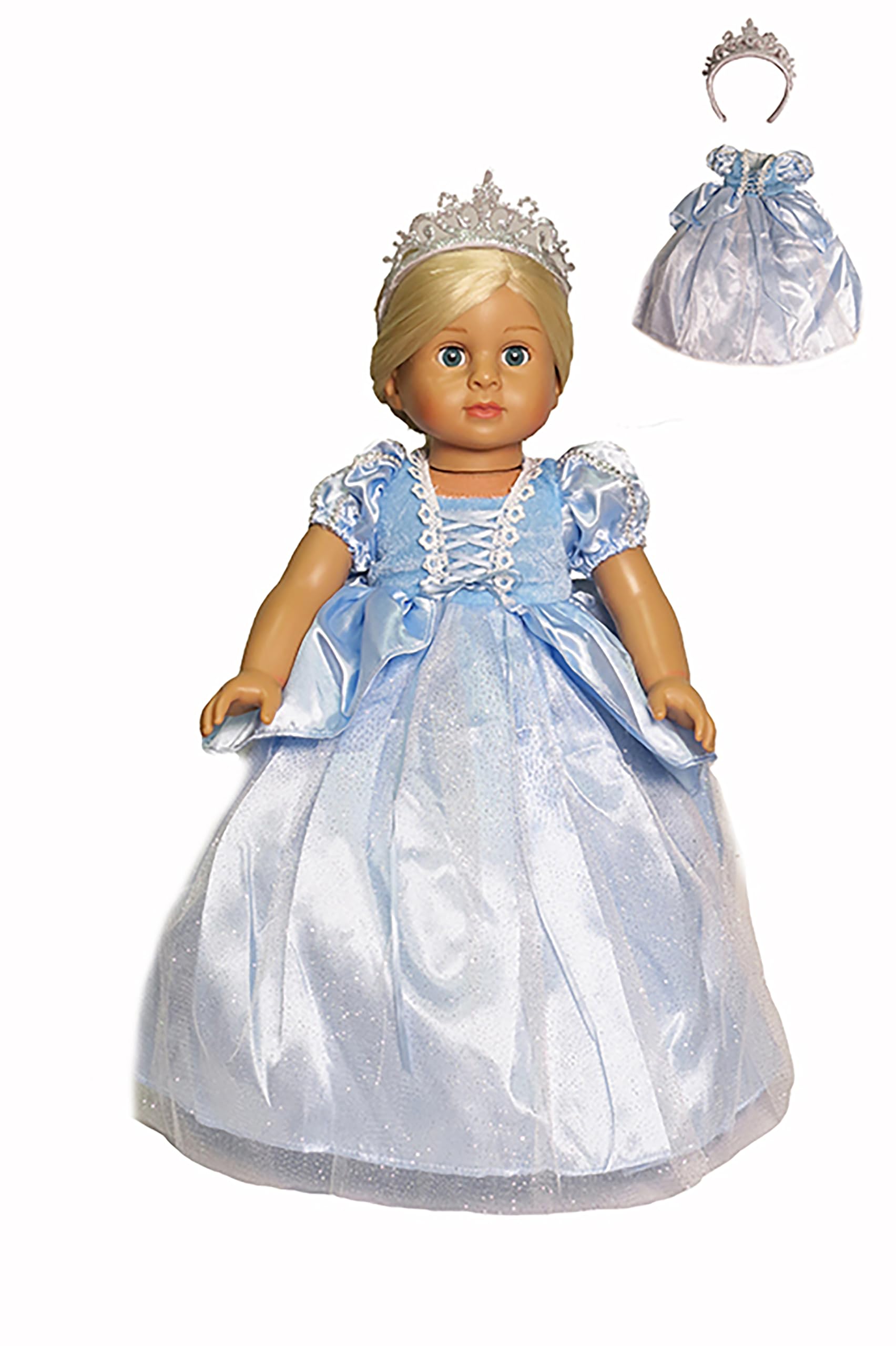 blue dress doll Dark Teal Blue Embellished Gown 14 / Short main image 0