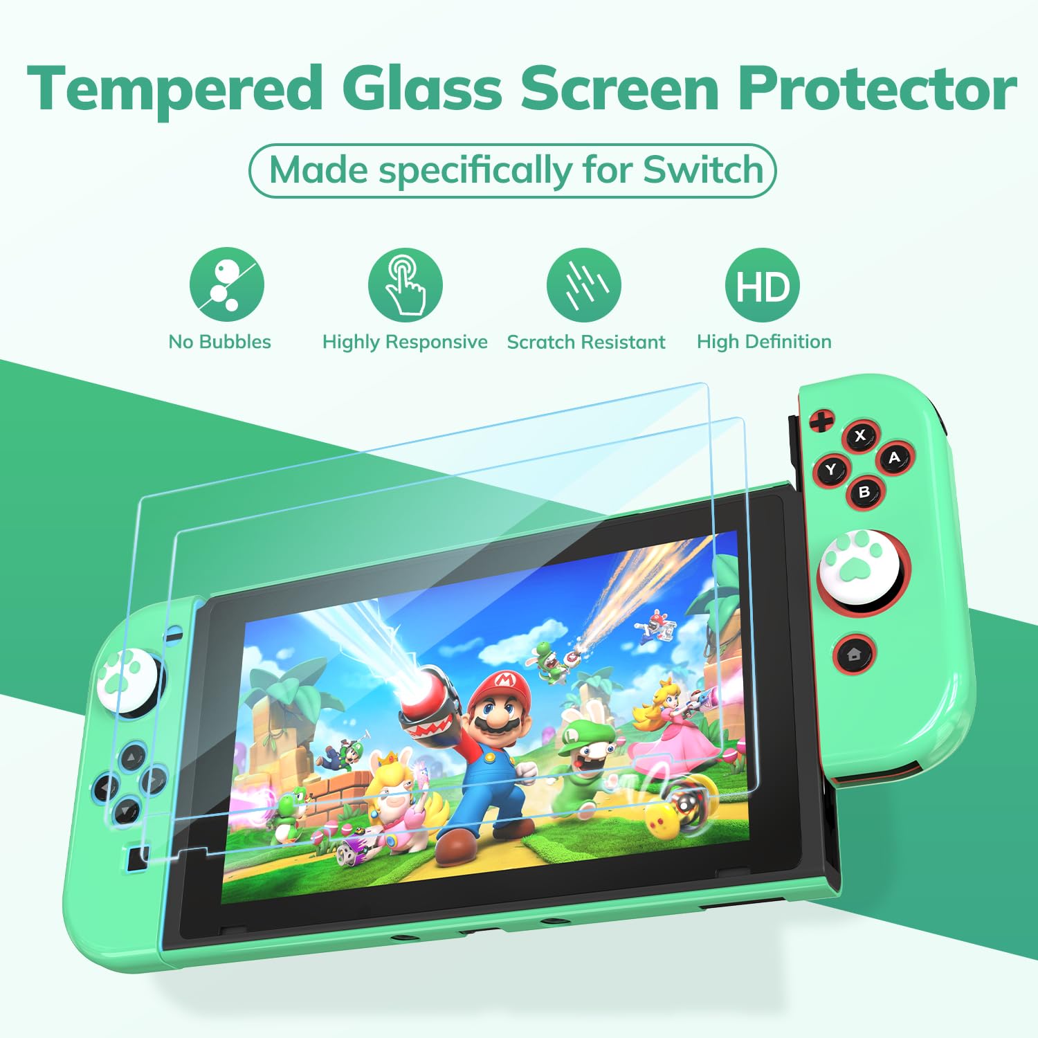 Younik Pack d'Accessoires Switch, Kit d'Accessoires 16 en 1 Comprenant Un Etui de Transport Switch, Etui de Protection pour Console et J-Con, Une Protection d’Ecran, Un Etui de Jeu Switch