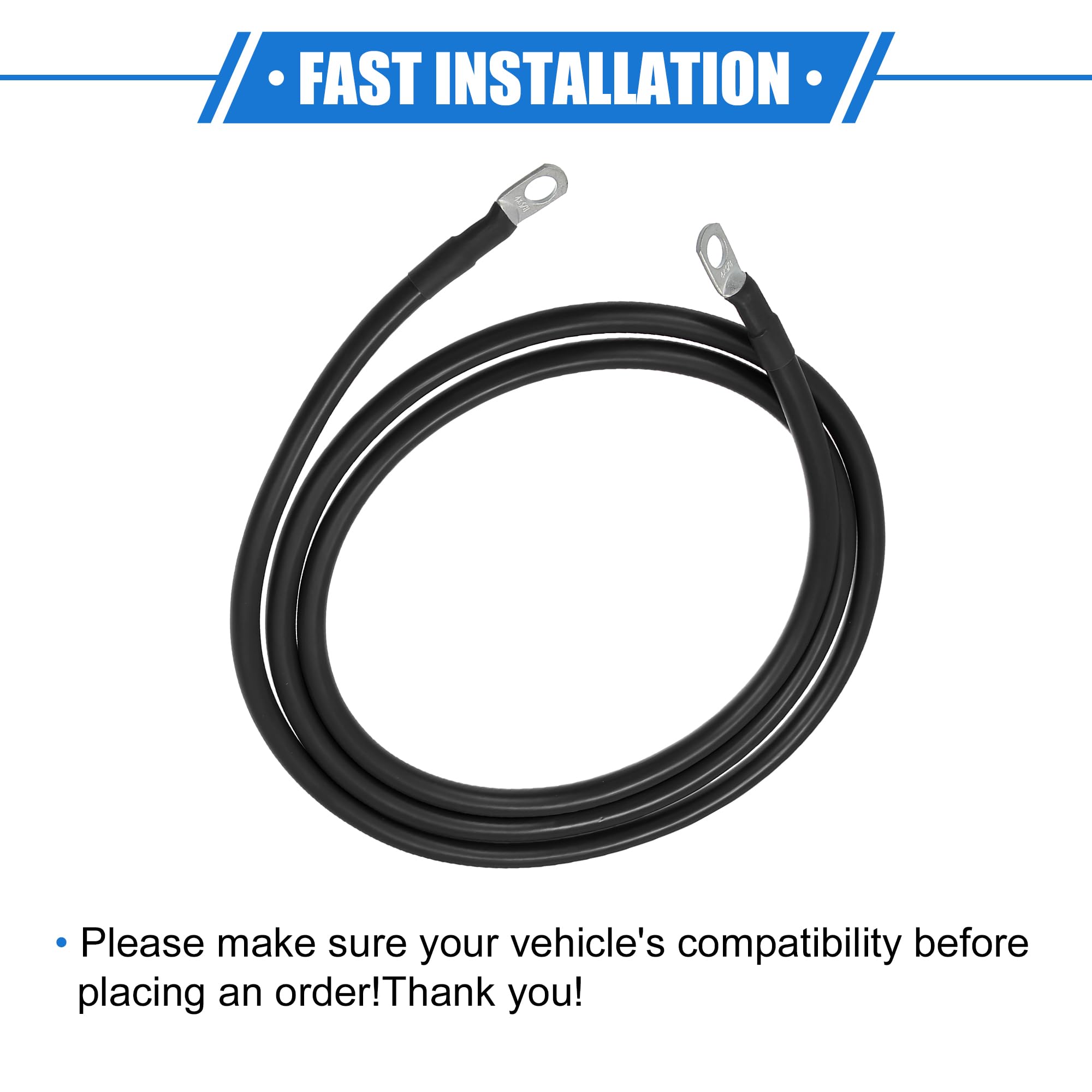 A ABSOPRO Cavi Inverter Batteria 1 Coppia 4 AWG 6ft 3/8" per Auto