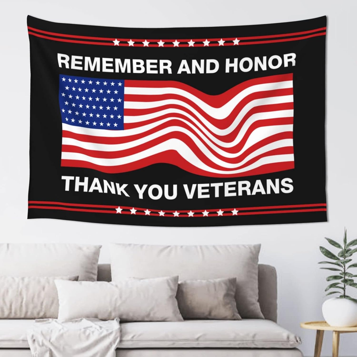 GVNVYFWUY Funny Patio Decor Us Veterans Day Soldier Tapestry Hanging Wall Decor Bar Accessories For Man Cave(75X100CM)