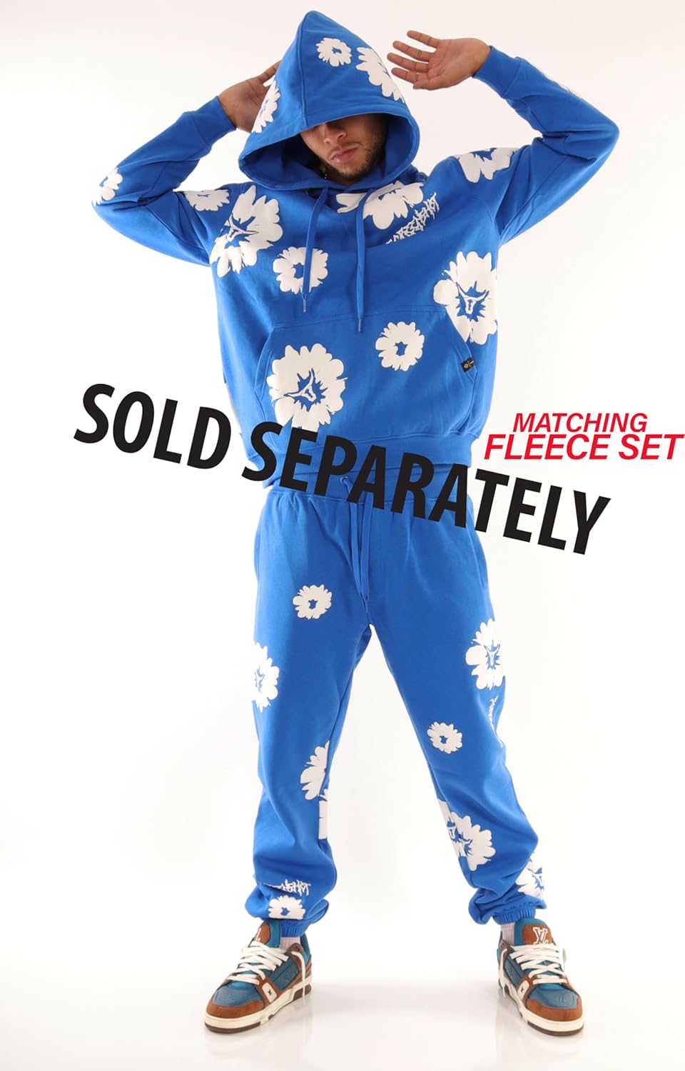 SCREENSHOT-Fleece Pants 5202 Mens Streetwear Urban Stack Fit Fleece Pants - NYC Street Fashion Sweatpants Ribbed Wasteband - Image 4