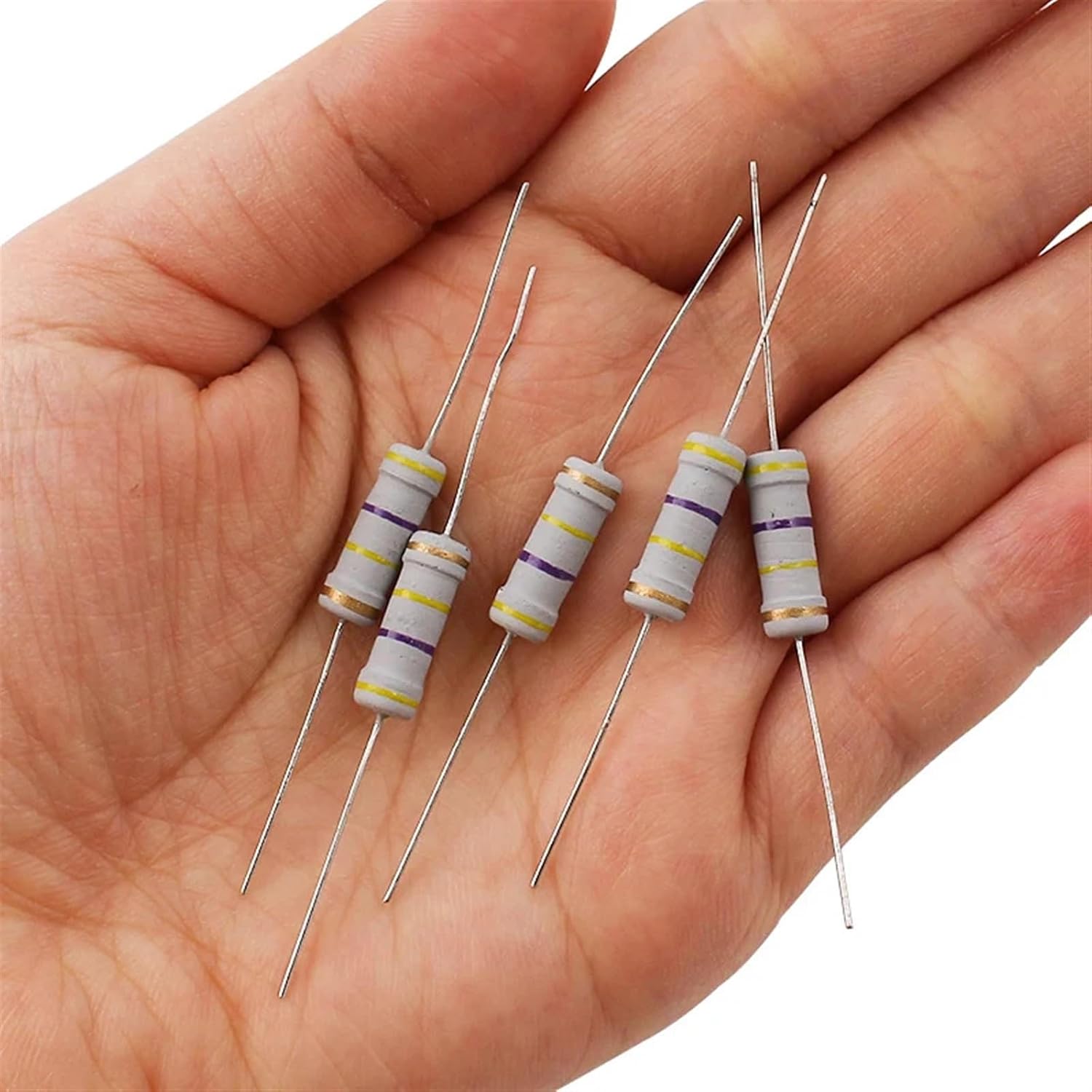 150pcs/lot Resistor Kit 2W 5% 30 values x 5pcs Carbon Film Resistance 0.1-750 ohm and 1K~820K ohm Assortment Set(1K-820K)