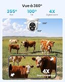 SEHMUA 4G LTE Security Camera with SIM Card, 2K HD CCTV Camera Outdoor Wireless NO Wifi, 4G Solar Security Camera with Human Identification Detection, Night Vision, 2 Way Talk, IP66 - 5