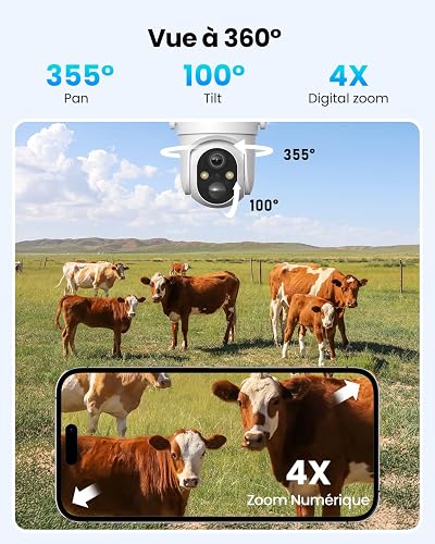 SEHMUA 4G LTE Security Camera with SIM Card, 2K HD CCTV Camera Outdoor Wireless NO Wifi, 4G Solar Security Camera with Human Identification Detection, Night Vision, 2 Way Talk, IP66 - 5