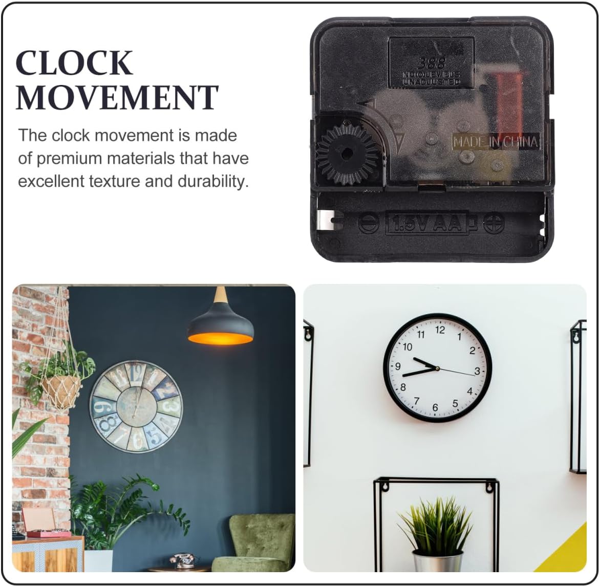 Healifty Mute Second Quartz Clock Movement Replacement Silent Wall Clock Mechanism DIY Repair Compact 2.16 Inch Core for Frameless 3D Clocks