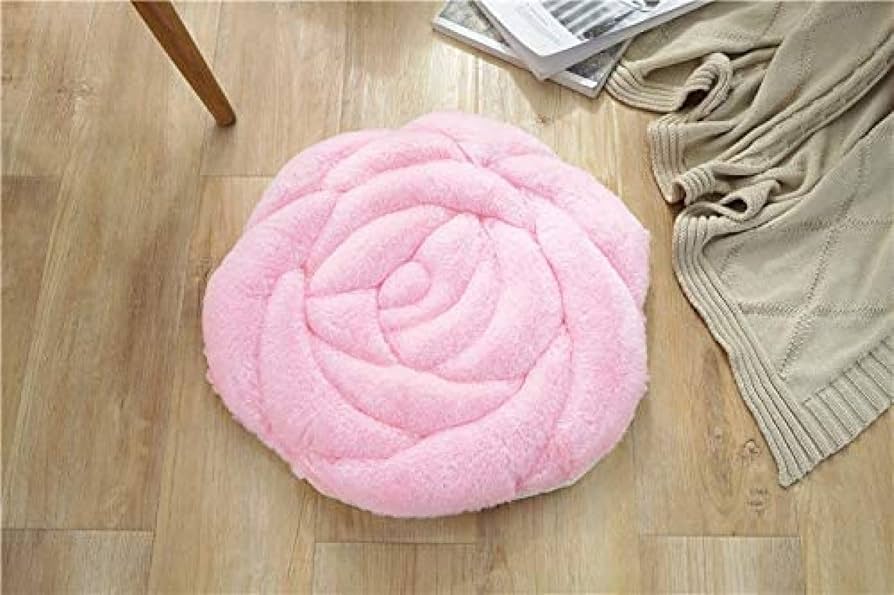 ⭐️アメリカンカントリー雑貨❤フリフリチェアパッド　ブルー系バラ柄♡45cm角 ⭐️アメリカンカントリー雑貨❤フリフリチェアパッドブルー系