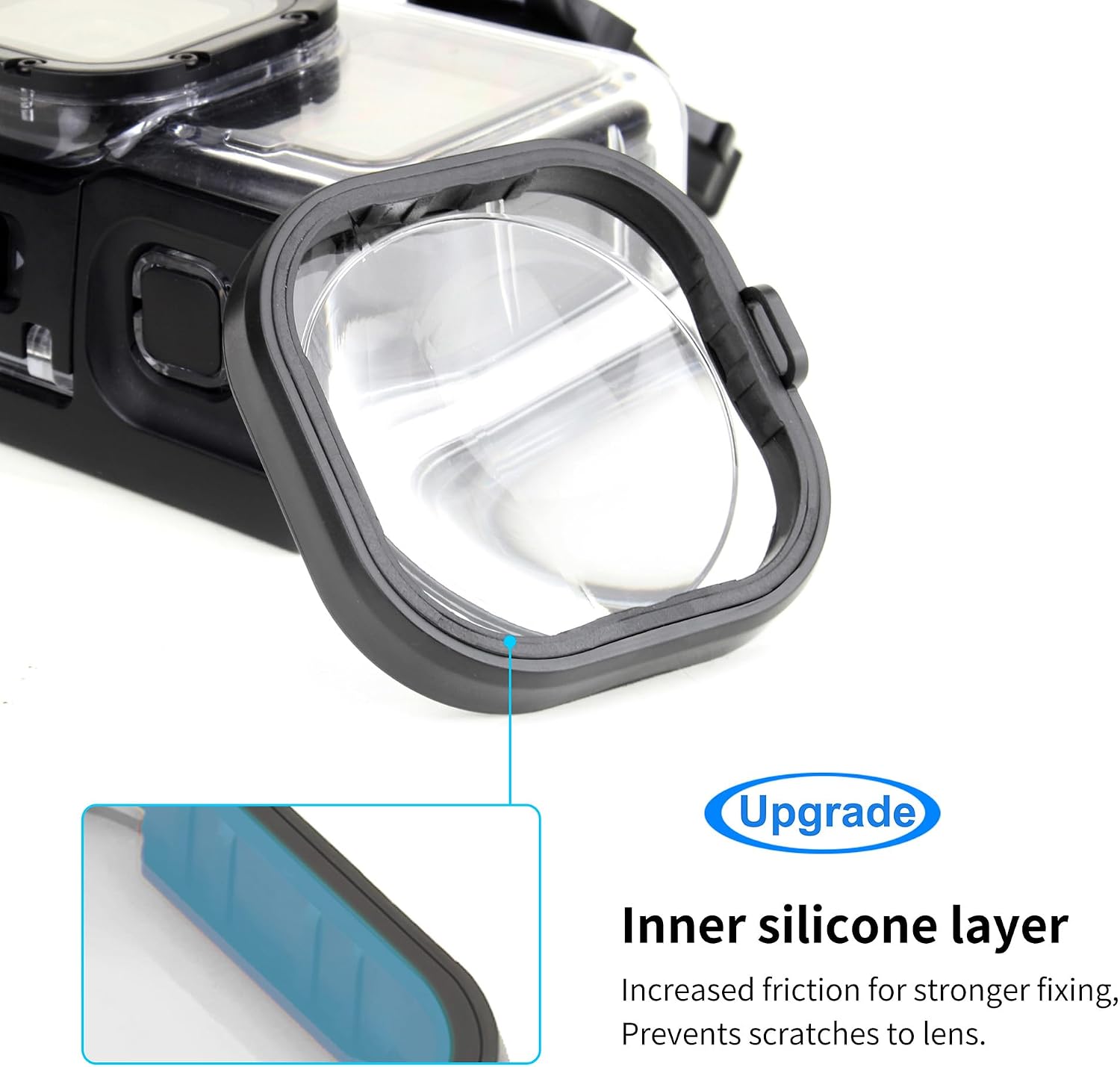 SOONSUN 5X Macro Lens Filter Compatible with GoPro Hero 13 12 11 10 9 8 Black, HD Glass Close-Up Macro Lens for Official Waterproof Housing, Scuba Diving Underwater & Land Photography