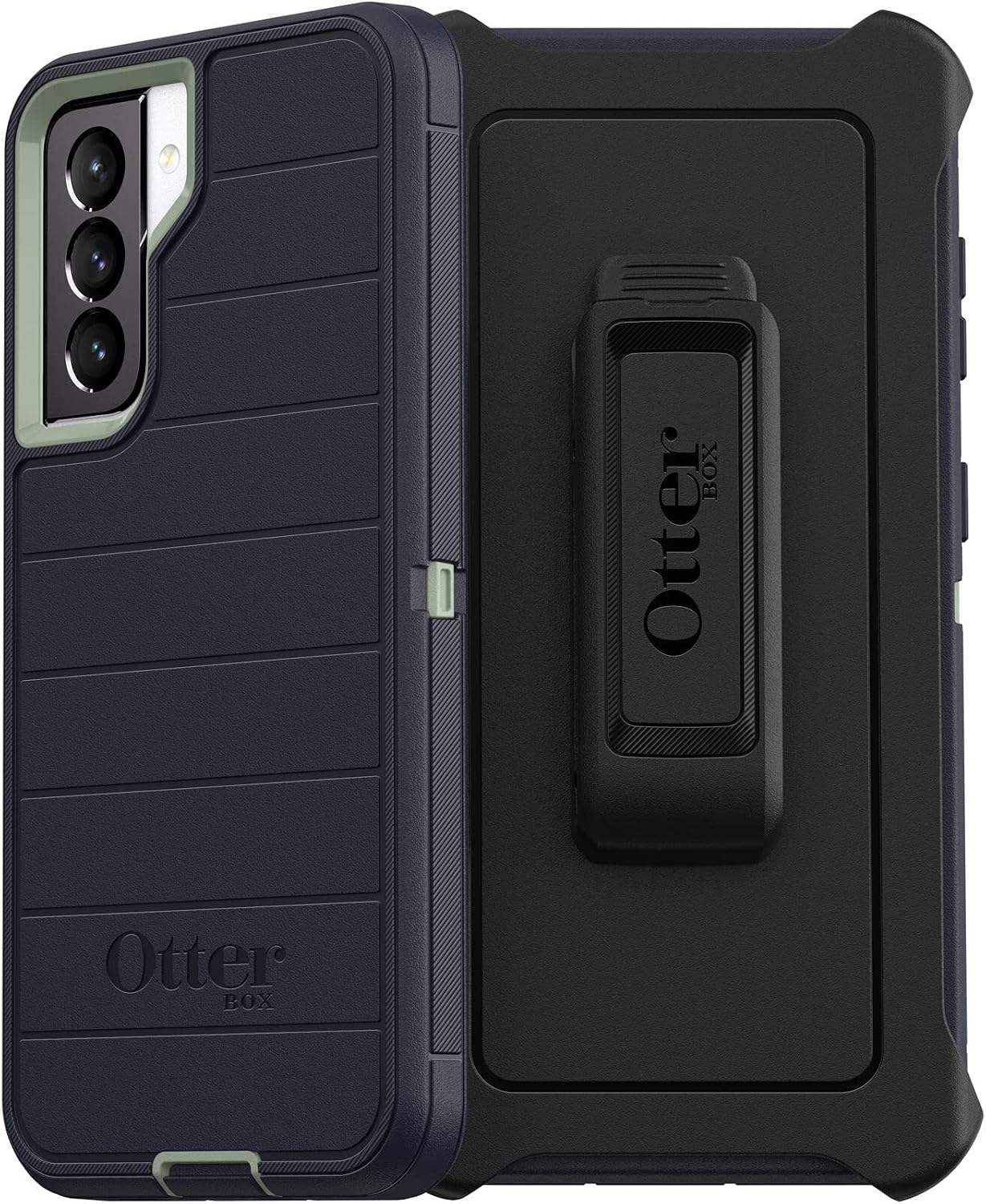 OTTERBOX DEFENDER SERIES SCREENLESS EDITION Case for Galaxy S21 5G (ONLY - DOES NOT FIT Plus or Ultra) - VARSITY BLUES (DESERT SAGE/DRESS BLUES)