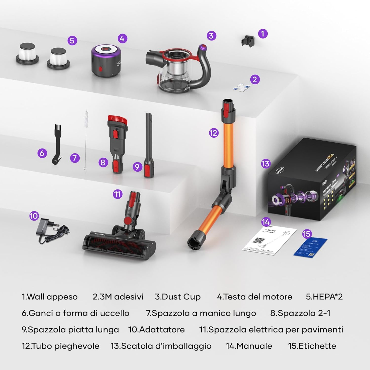ONSEEN Aspirapolvere Senza Fili, 450W 27KPa Scopa Elettrica Senza Fili Potente, 7 in 1 Leggero Aspirapolvere Autonomia 50 Minuti, 180°Pieghevole Tubo, Aspirapolvere Batteria per Capelli Pavimenti, M81 : Amazon.it: Casa e cucina ONSEEN Aspirapolvere Senza Fili, 450W 27KPa Scopa Elettrica Senza Fili Potente, 7 in 1 Leggero Aspirapolvere Autonomia 50 Minuti, 180°Pieghevole Tubo, Aspirapolvere Batteria per Capelli Pavimenti, M81 : Amazon.it: Casa e cucina