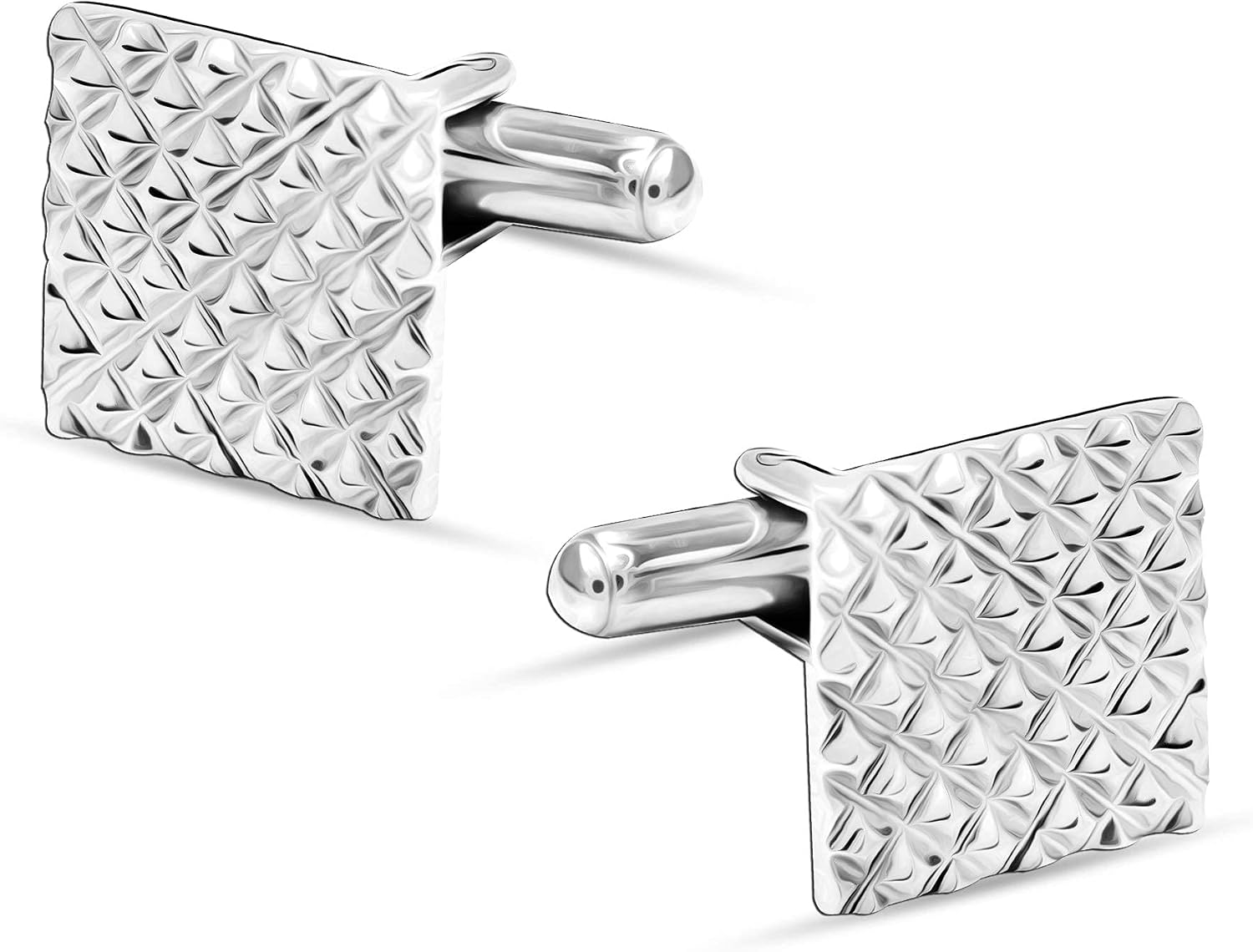 LeCalla Sterling Silver Set of 2 Cufflinks for Dad Father Grand-Father.