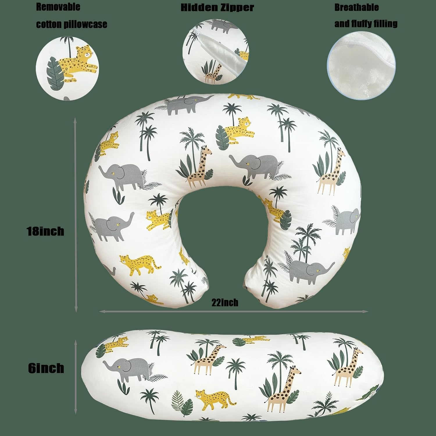 Nursing Pillow Breastfeeding Pillow Removable cover Machine washable