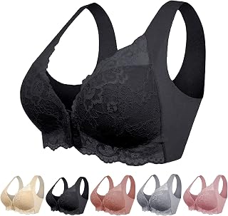Sora Bra Seamless Front Closure Bras for Women Wireless,Wirefree Lace Bra for Women,Women's Leisure Bra