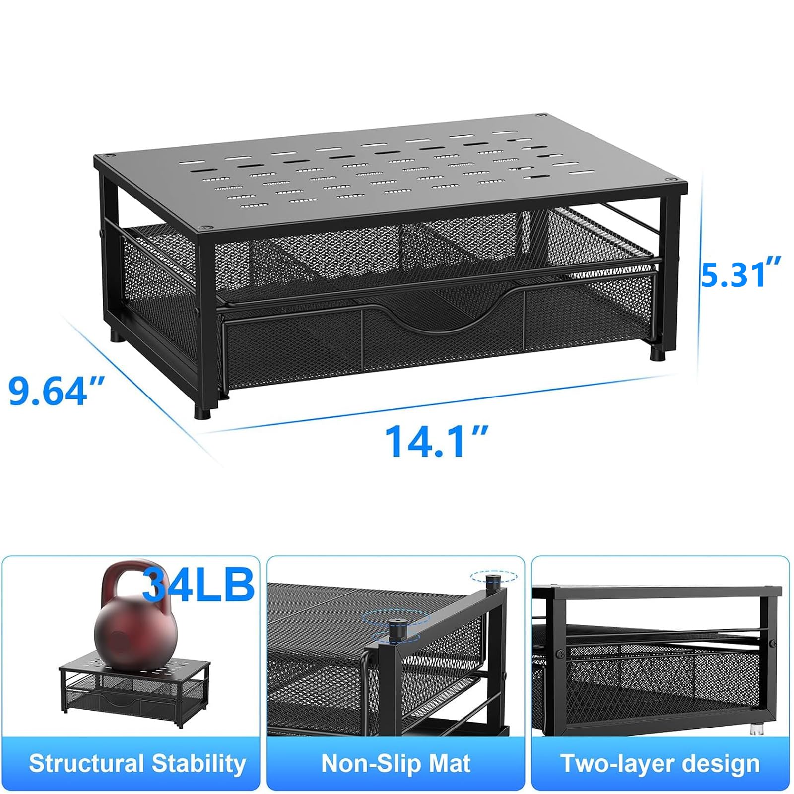 Gianotter Monitor Stand Riser - Organize Your Desk -5
