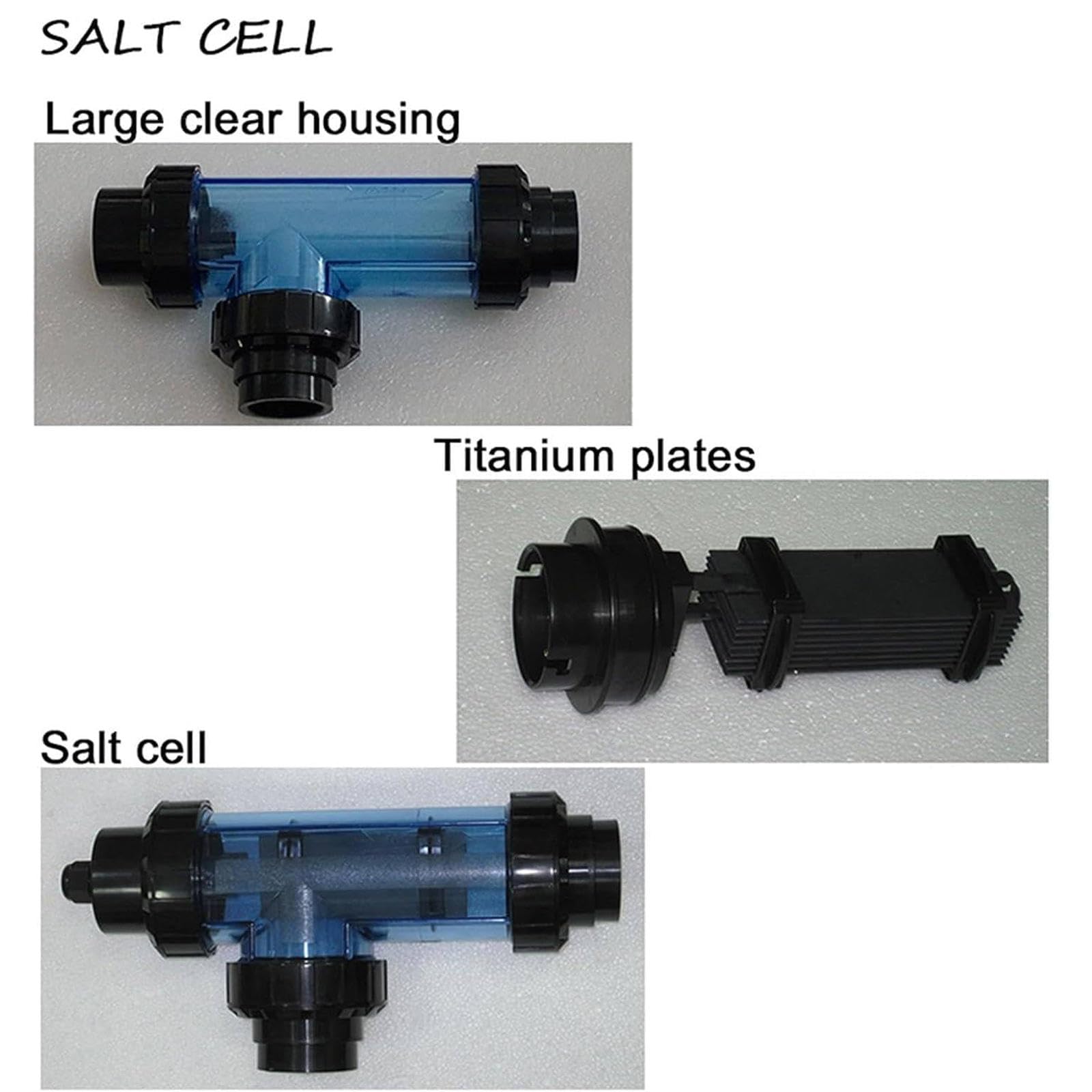 Chlorateur de Piscine à Eau salée, générateur de Chlore au sel électrolytique, Appareil de chloration Spa pour Piscine (20g/H)