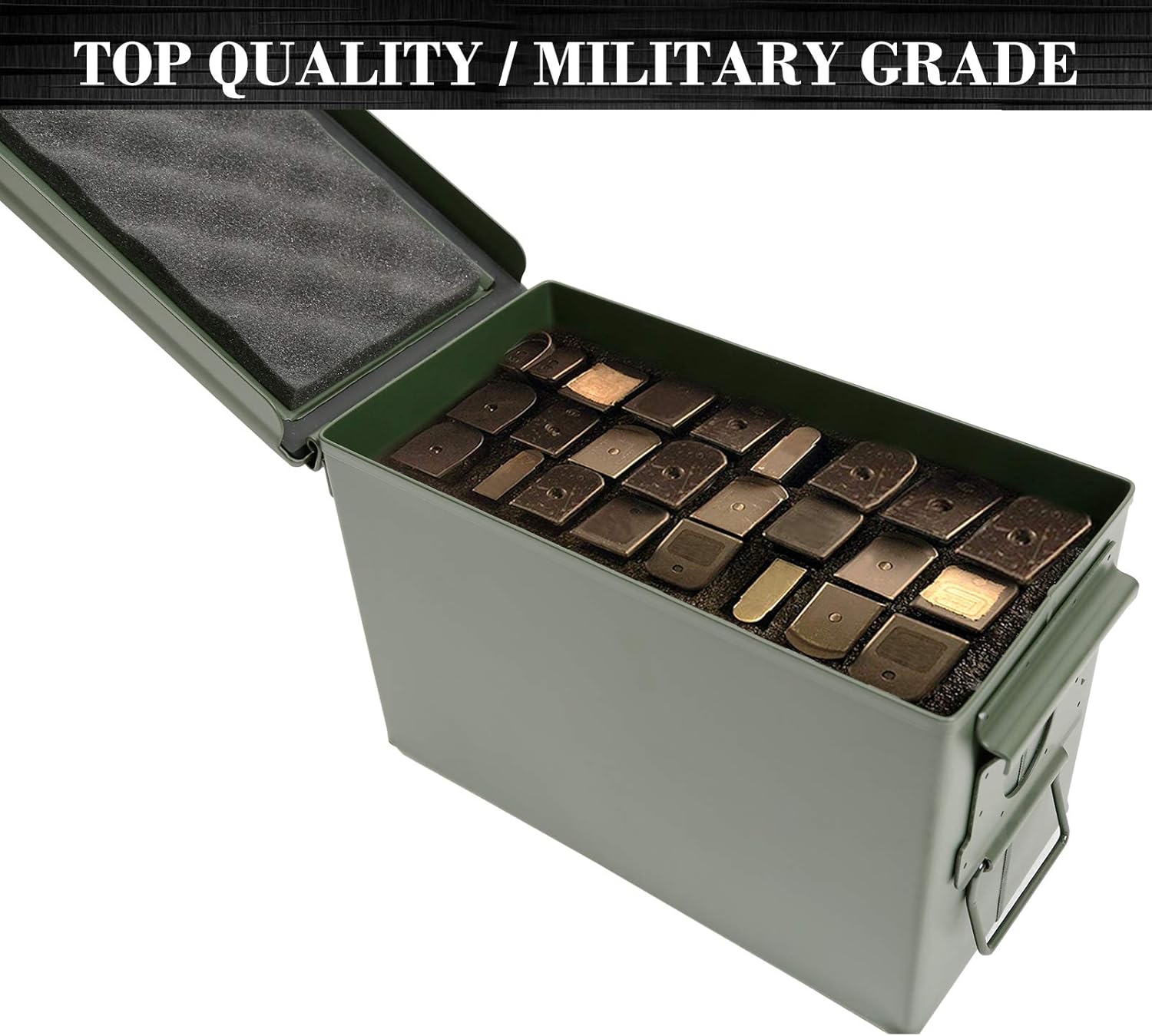 Aolamegs 24 Magazine Holder .50 Cal Ammo Can Foam (Pre-Cut, Military Grade Foam)