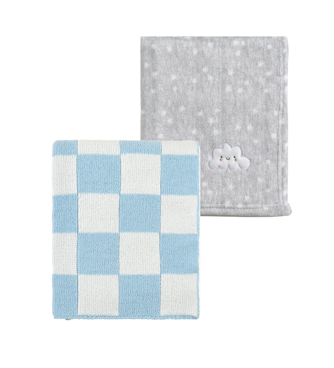 CREVENT 2Pcs 75cmX100cm Cute Cozy Fluffy Warm Baby Blankets for Infants Toddlers' Bedding Crib Cot Stroller