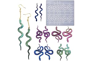 DIY Resin Crystal Mold Set: Unleash Your Creativity with Enchanting Snake Earring Design