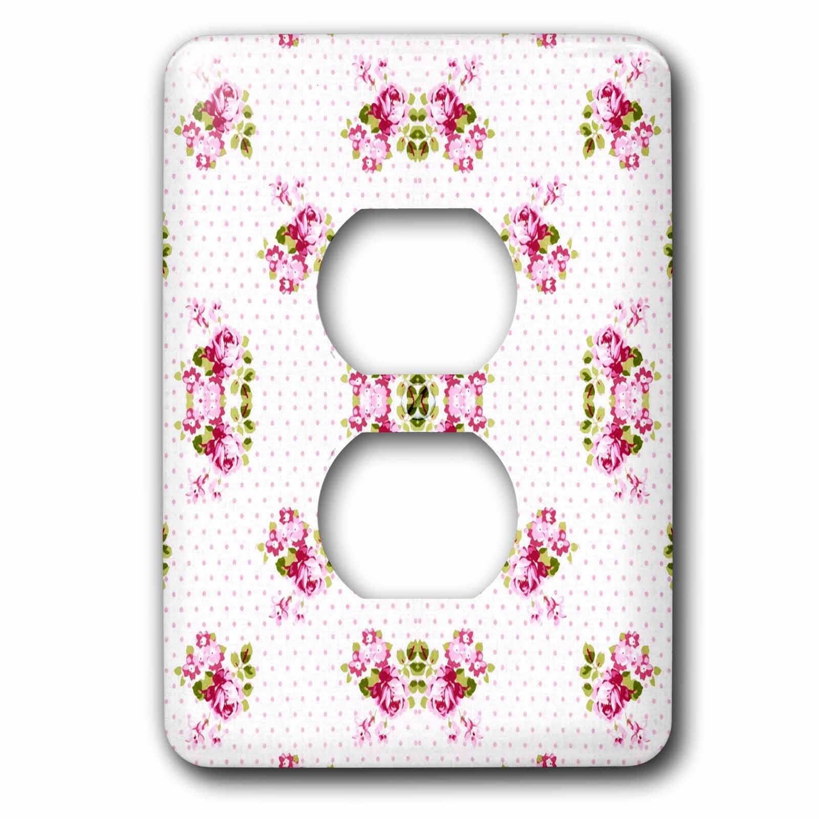 Sweet Pink Floral Motif plaque 3dRose lsp_204030_6 pour 2 prises transformant vos murs
