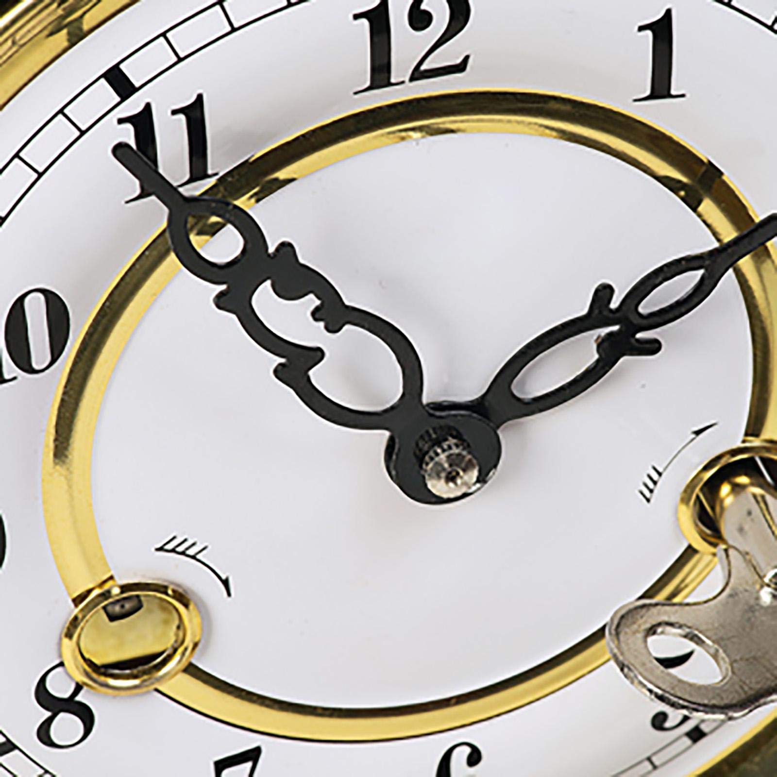Orologio a Pendolo da mensola in Legno con Campane di Westminster Orologio da Tavolo Meccanico per Soggiorno, Ufficio, Decorazioni per la casa